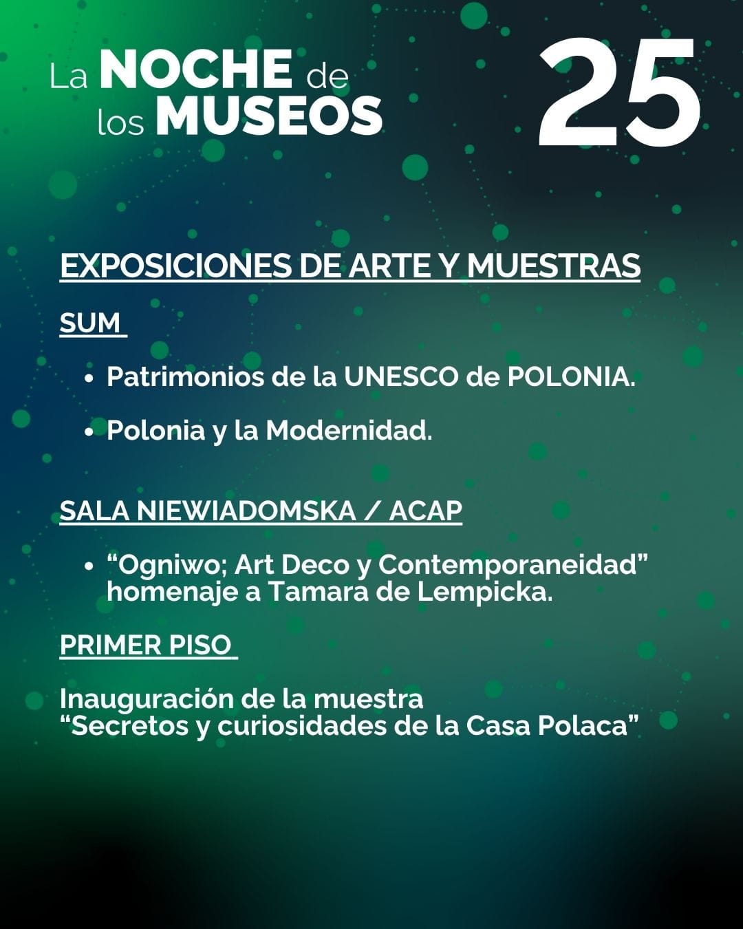 Noche de los Museos en el Dom Polski de Buenos Aires
